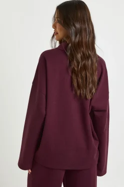 Sweat-shirt Rugby à Col Interlock