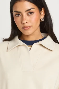 boohoo Sweat-shirt Rugby à Col Interlock<Femme Sweats À Capuche Et Sweats|Tops D’Automne