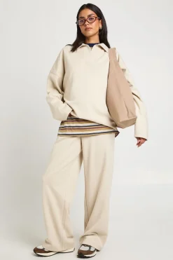 boohoo Sweat-shirt Rugby à Col Interlock<Femme Sweats À Capuche Et Sweats|Tops D’Automne