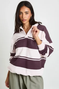 Sweat-shirt Rugby À Rayures