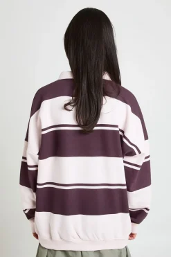 Sweat-shirt Rugby À Rayures