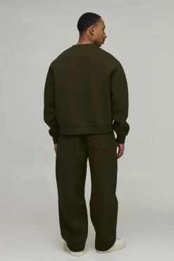 Sweat-shirt Scuba Col Rond Ample Coupe Oversize