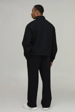 Sweatshirt Scuba Oversize Col Montant Avec Zip 1/4