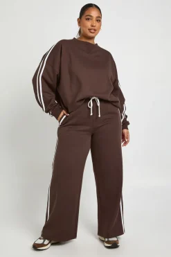 Sweat-shirt surdimensionné à rayure latérale