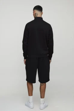 boohooMAN Sweat-shirt tall basique à demi-zip et col enton<Homme Tout Afficher|Sweats À Capuche Tall