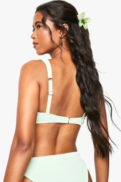 Swimwear Essentials Crinkle Balcony Bikini Top