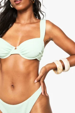 Swimwear Essentials Crinkle Balcony Bikini Top