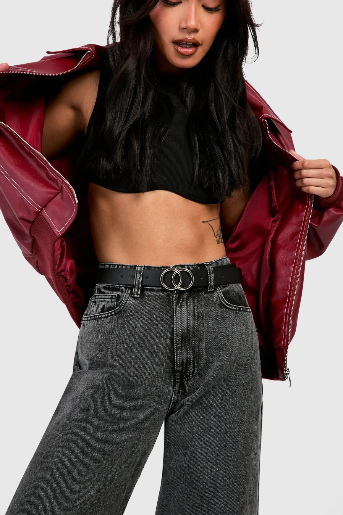 synthétique Ceinture Boyfriend à Double Anneau en synthétique