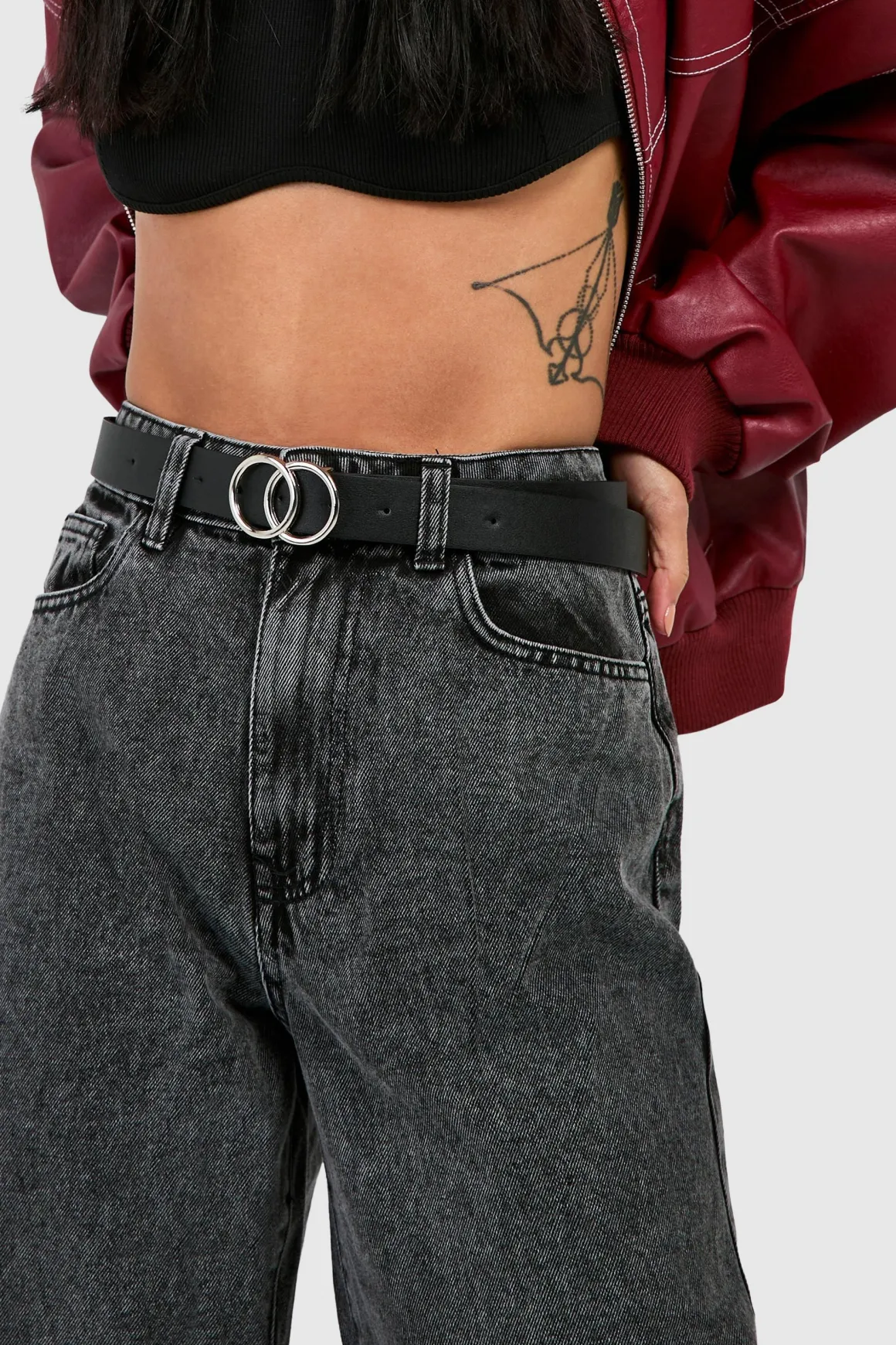 synthétique Ceinture Boyfriend à Double Anneau en synthétique