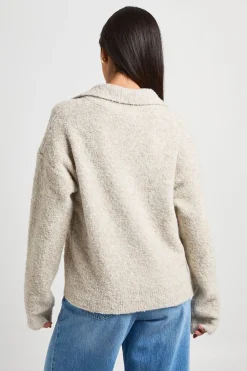 Synthétiquell Bouclé Tricoté À Col Ouvert Et Détail Poche