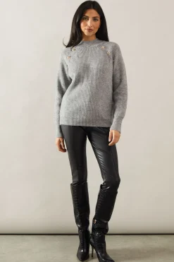 Wallis synthétiquell Boutonné Stitchy Petite Taille<Femme Pulls Et Gilets|Toutes Les Mailles