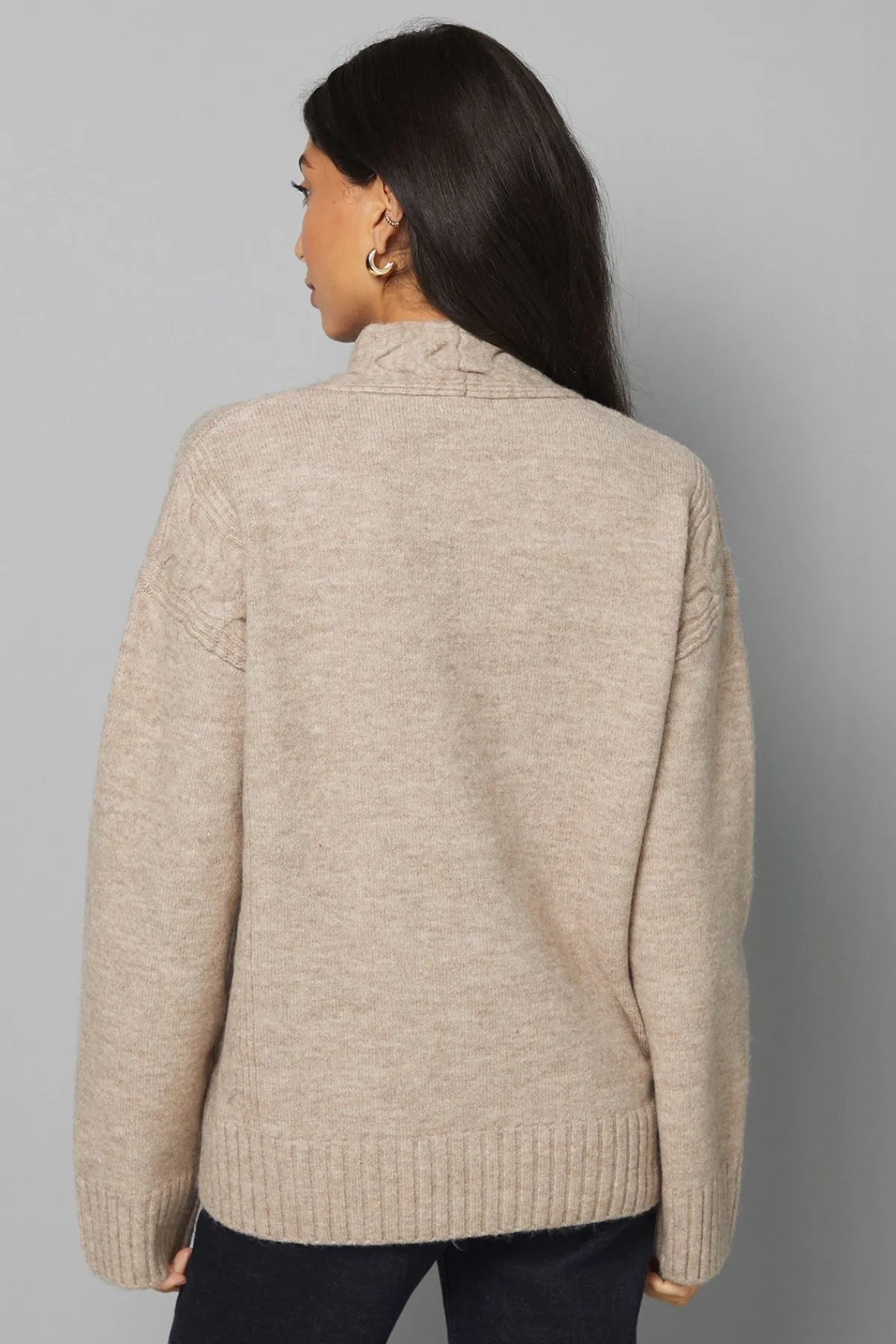 Wallis synthétiquell Col Cheminée à Torsades Placées<Femme Pulls Et Gilets|Toutes Les Mailles