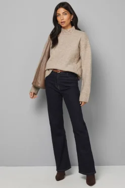Wallis synthétiquell Col Cheminée à Torsades Placées<Femme Pulls Et Gilets|Toutes Les Mailles