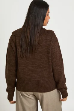 synthétiquell Col Henley Tricoté Grande Taille