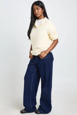 boohoo Synthétiquell Col Montant Avec Détail Bouton<Femme Pulls Et Gilets|Toutes Les Mailles