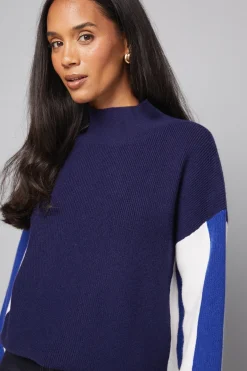 Wallis synthétiquell Col Montant Côtelé à Blocs de Couleur<Femme Pulls Et Gilets|Toutes Les Mailles