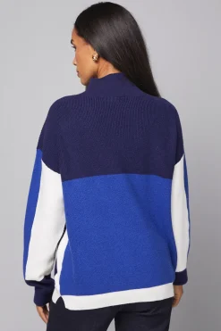 Wallis synthétiquell Col Montant Côtelé à Blocs de Couleur<Femme Pulls Et Gilets|Toutes Les Mailles