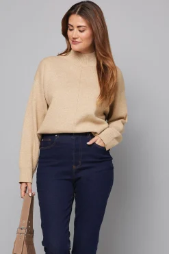 Wallis synthétiquell Col Montant à Détails de Coutures<Femme Pulls Et Gilets|Toutes Les Mailles