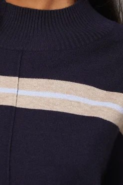 Wallis synthétiquell Col Montant à Détails Rayés<Femme Pulls Et Gilets|Toutes Les Mailles