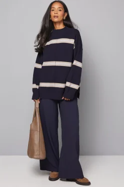 Wallis synthétiquell Col Montant à Détails Rayés<Femme Pulls Et Gilets|Toutes Les Mailles