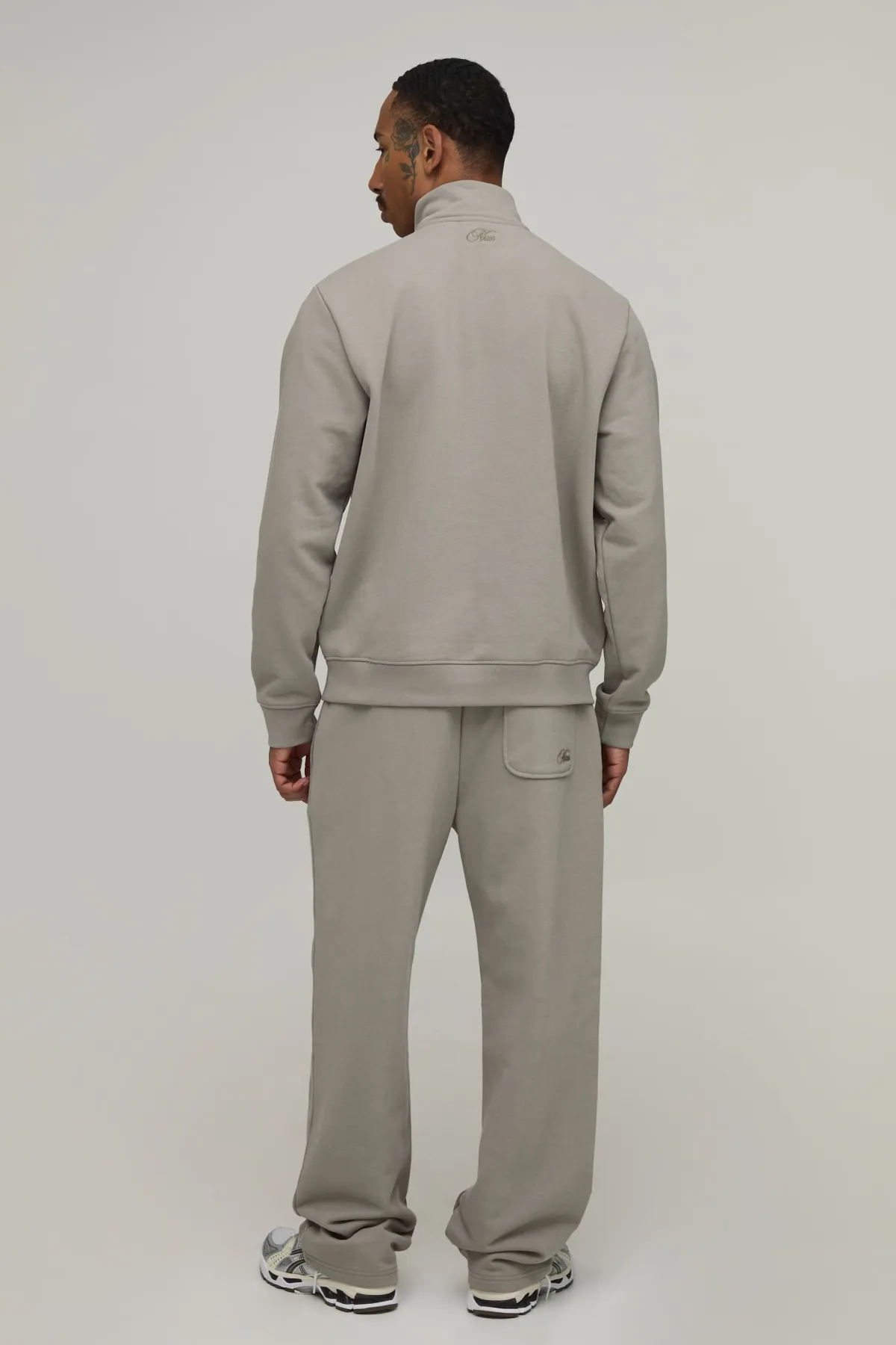 boohooMAN Synthétiquell Col Montant À Fermeture Éclair 1/4 Coupe Regular Poids Lourd<Homme Sweats À Capuche Et Sweatshirts|Sweats À Capuche Et Sweats