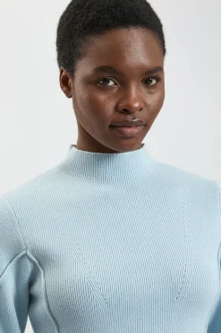 KarenMillen Synthétiquell Col Montant À Manches Arrondies Aspect Laine Tricotée<Femme Pulls Et Gilets|Toutes Les Mailles