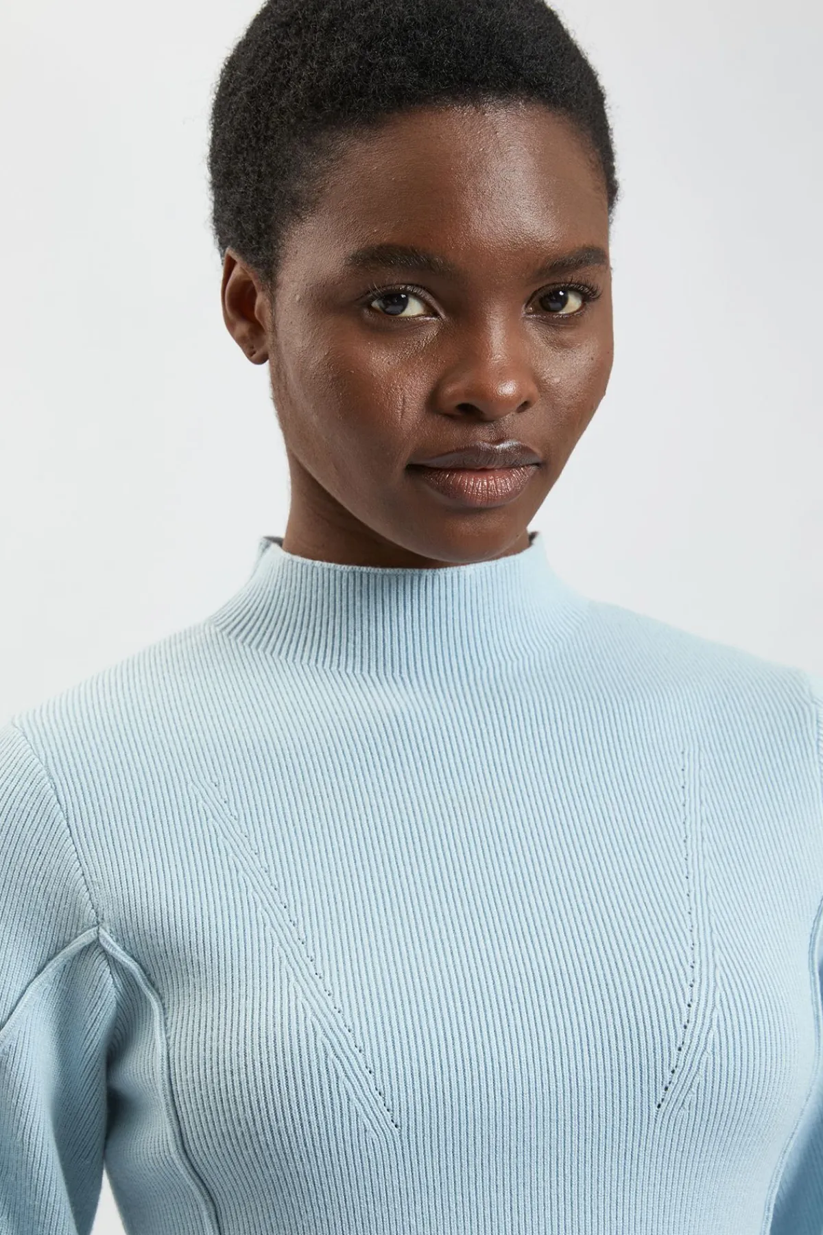 KarenMillen Synthétiquell Col Montant À Manches Arrondies Aspect Laine Tricotée<Femme Pulls Et Gilets|Toutes Les Mailles