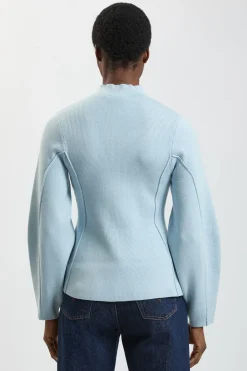 KarenMillen Synthétiquell Col Montant À Manches Arrondies Aspect Laine Tricotée<Femme Pulls Et Gilets|Toutes Les Mailles