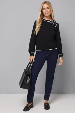 synthétiquell Col Nœud à Liserés Petite Taille