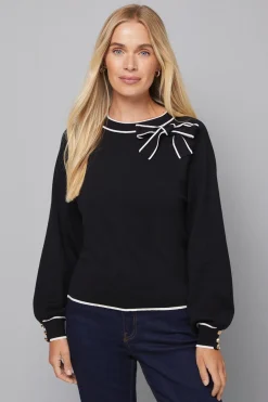 synthétiquell Col Nœud à Liserés Petite Taille