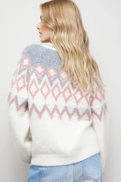 Oasis synthétiquell Col Rond Douillet à Motif Fairisle<Femme Pulls Et Gilets|Toutes Les Mailles