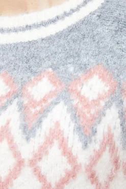 Oasis synthétiquell Col Rond Douillet à Motif Fairisle<Femme Pulls Et Gilets|Toutes Les Mailles