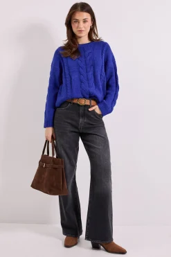 Dorothy Perkins synthétiquell Col Rond en Maille Torsadée<Femme Pulls Et Gilets|Toutes Les Mailles
