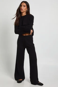 Synthétiquell Col Rond Et Pantalon Large Petite