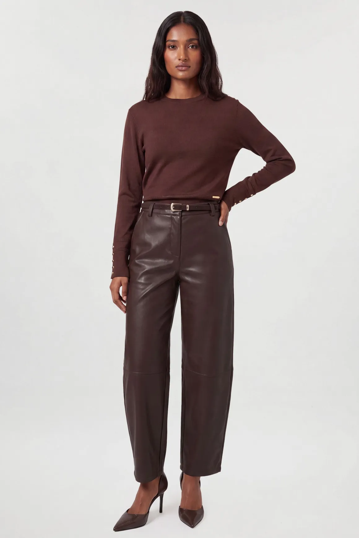 Synthétiquell Col Rond À Manches Longues Tricoté En Mélange De Viscose Forever