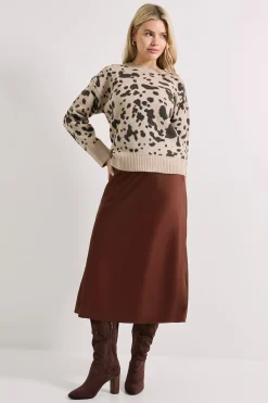 Dorothy Perkins synthétiquell Col Rond à Motif Animal Jacquard<Femme Pulls Et Gilets|Toutes Les Mailles