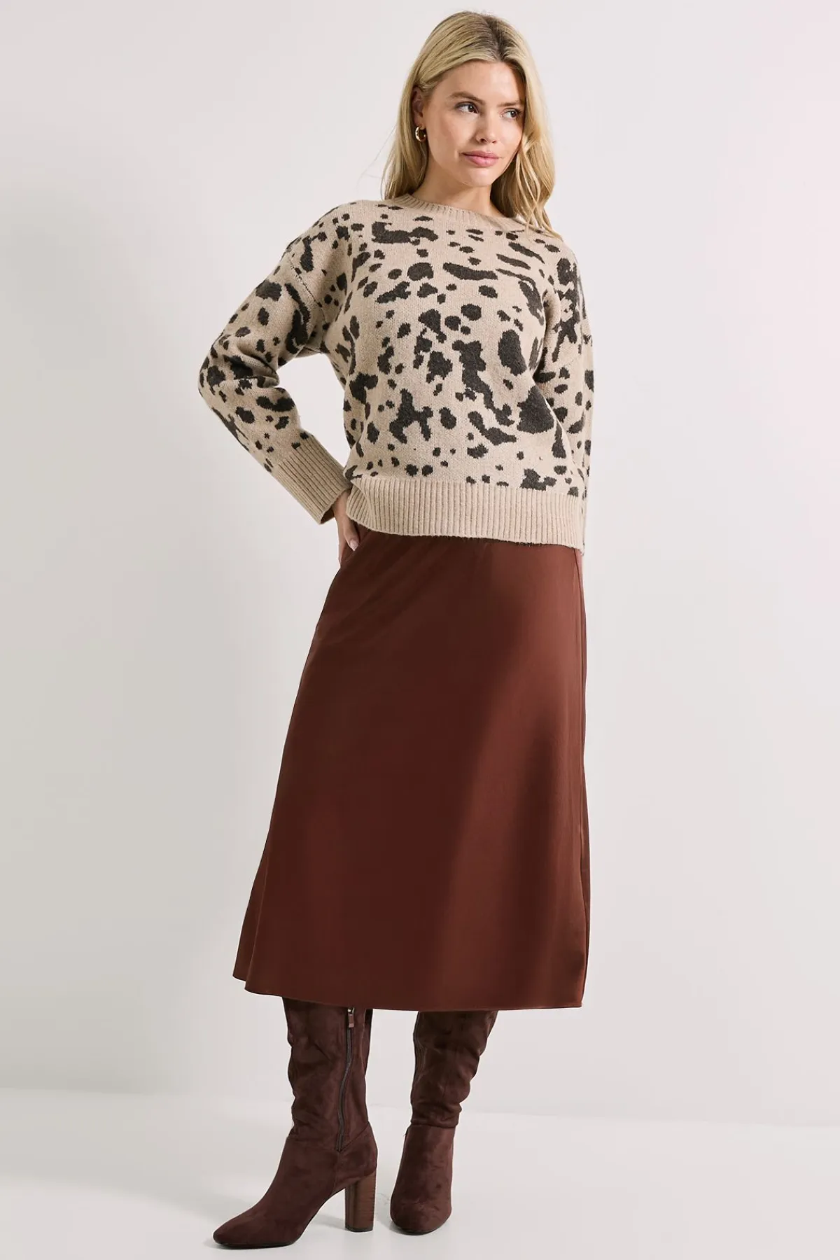 Dorothy Perkins synthétiquell Col Rond à Motif Animal Jacquard<Femme Pulls Et Gilets|Toutes Les Mailles