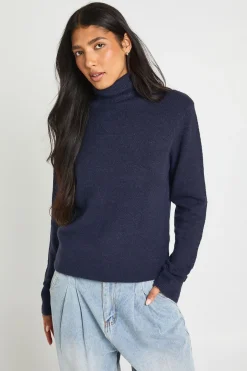 Synthétiquell Col Roulé En Maille Pour Grande Taille
