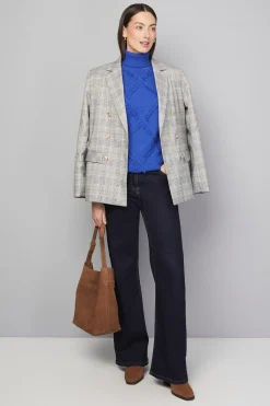 Wallis synthétiquell Col Roulé à Franges Motif Losange<Femme Pulls Et Gilets|Toutes Les Mailles