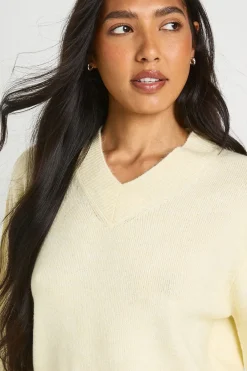 boohoo Synthétiquell Col V En Maille Douce Pour Grandes Tailles<Femme Pulls Et Gilets|Toutes Les Mailles