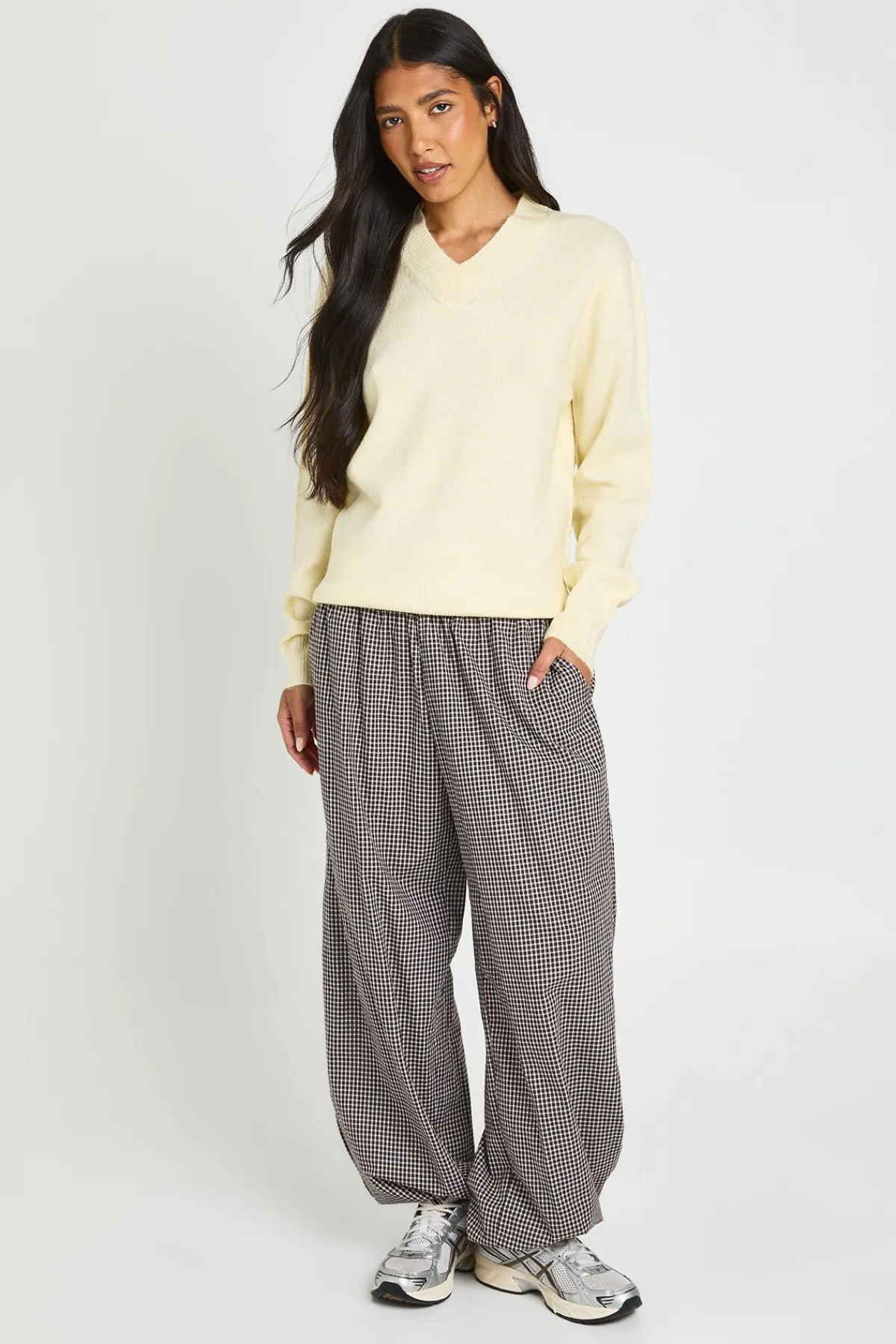 boohoo Synthétiquell Col V En Maille Douce Pour Grandes Tailles<Femme Pulls Et Gilets|Toutes Les Mailles