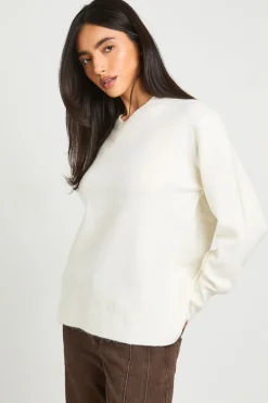 boohoo Synthétiquell Col V En Maille Douce<Femme Pulls Et Gilets|Toutes Les Mailles