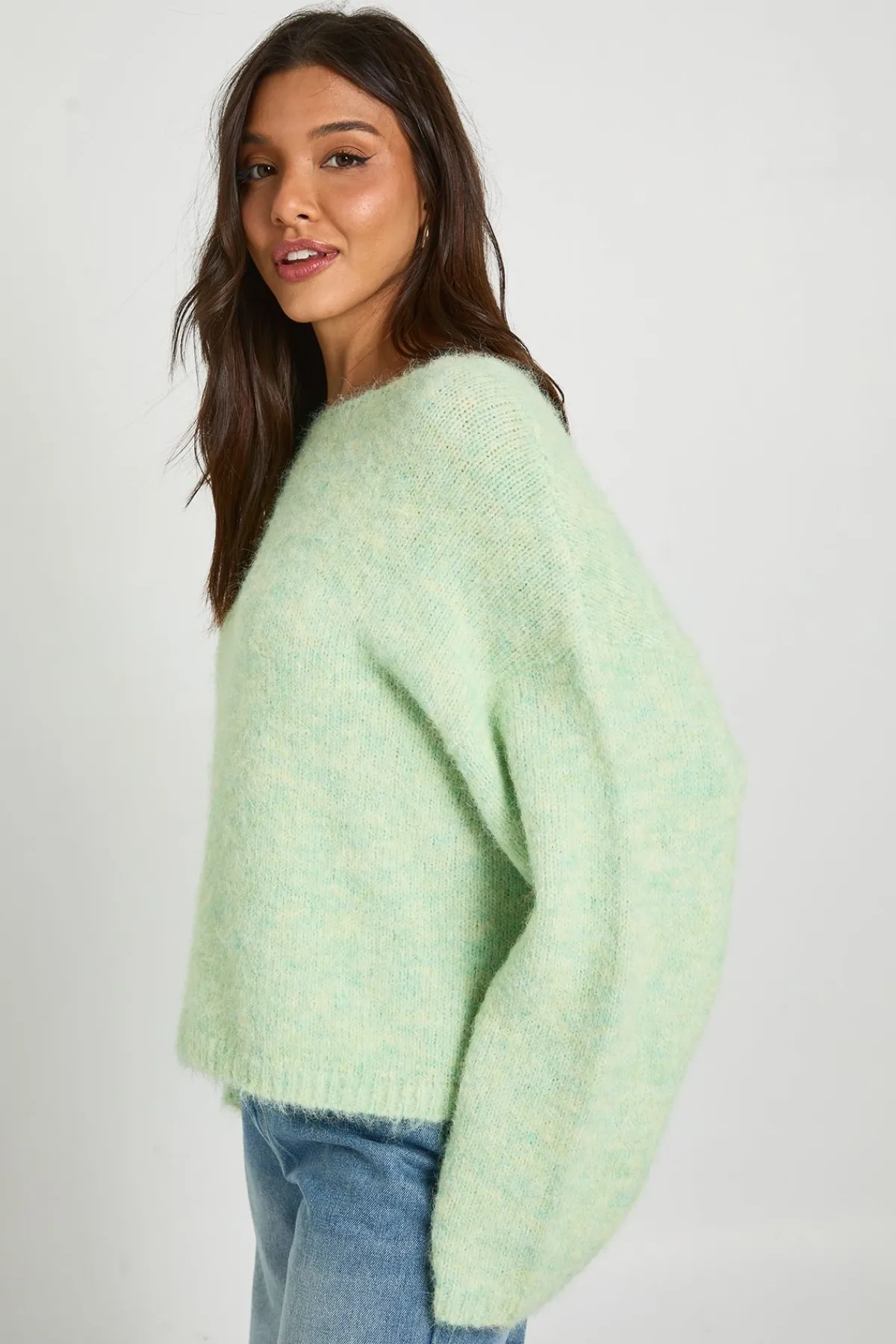 boohoo Synthétiquell Court Boxy En Maille À Encolure Bardot<Femme Pulls Et Gilets|Toutes Les Mailles