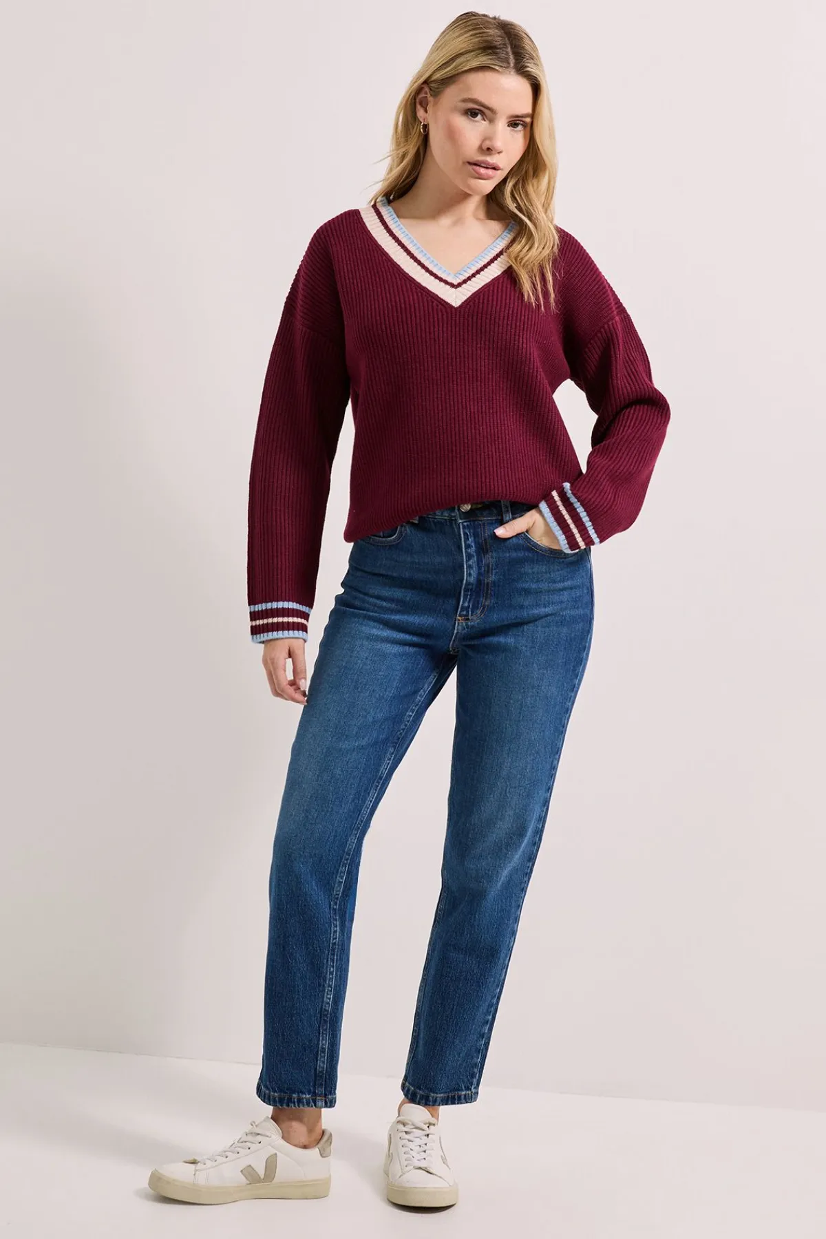 Dorothy Perkins synthétiquell Cricket à Détails Contrastés<Femme Pulls Et Gilets|Toutes Les Mailles