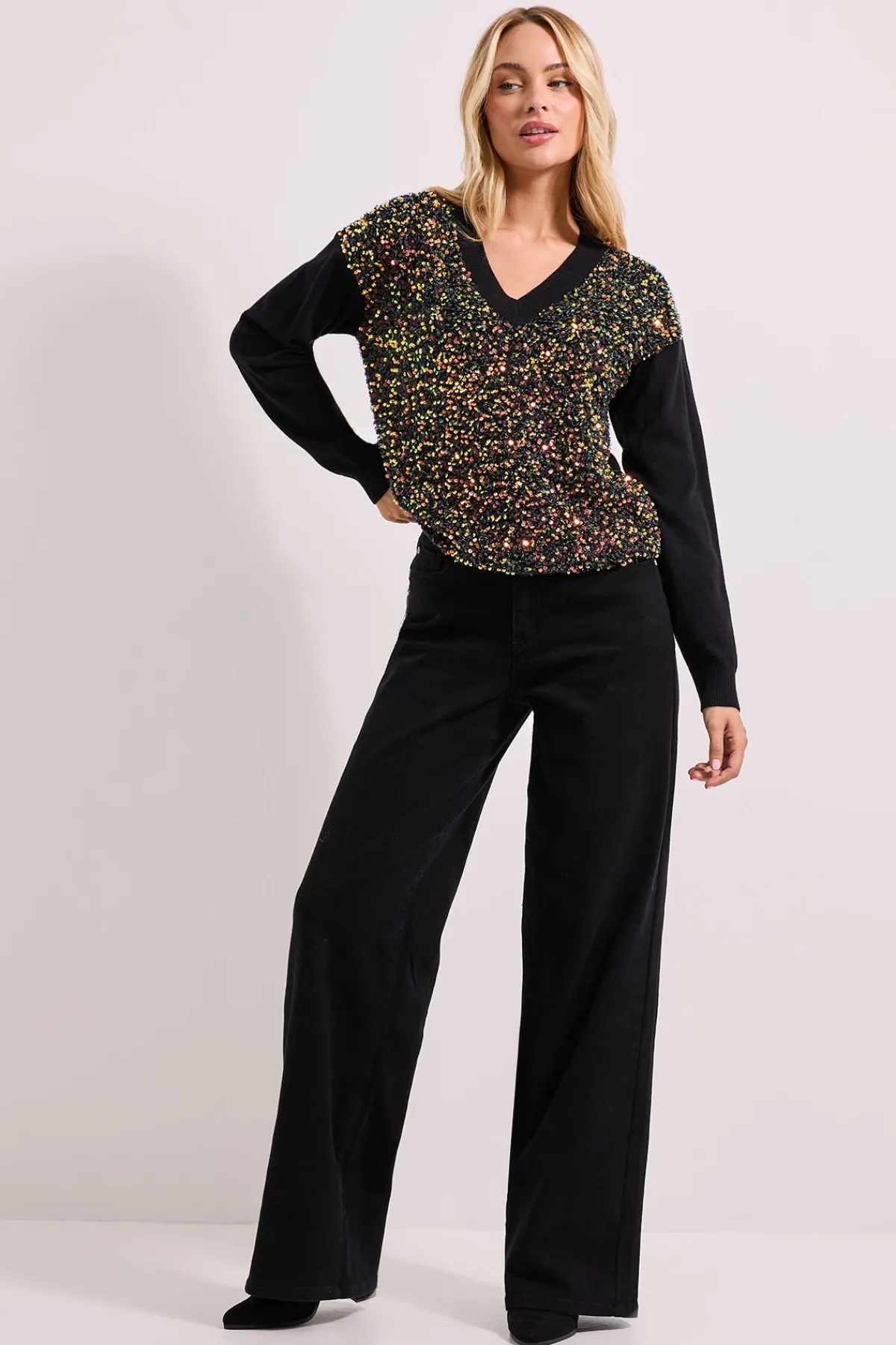 Dorothy Perkins synthétiquell Cricket Tricoté à Sequins<Femme Pulls Et Gilets|Toutes Les Mailles