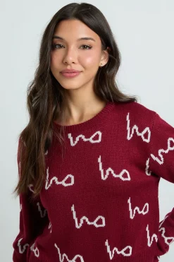 Synthétiquell De Noël Court Avec Imprimé Intégral Ho Ho Ho