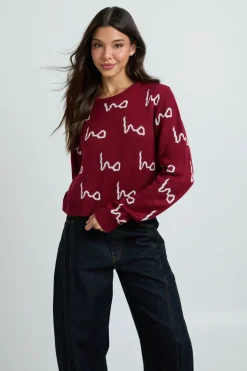 Synthétiquell De Noël Court Avec Imprimé Intégral Ho Ho Ho