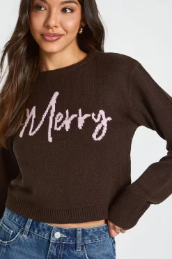 Synthétiquell De Noël Court Avec Slogan Joyeux