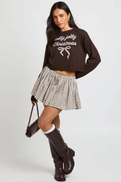 boohoo Synthétiquell De Noël Court Holly Jolly<Femme Pulls Et Gilets|Toutes Les Mailles