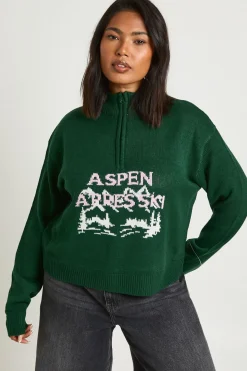 synthétiquell de Noël Plus Aspen Après-Ski Demi-Zip
